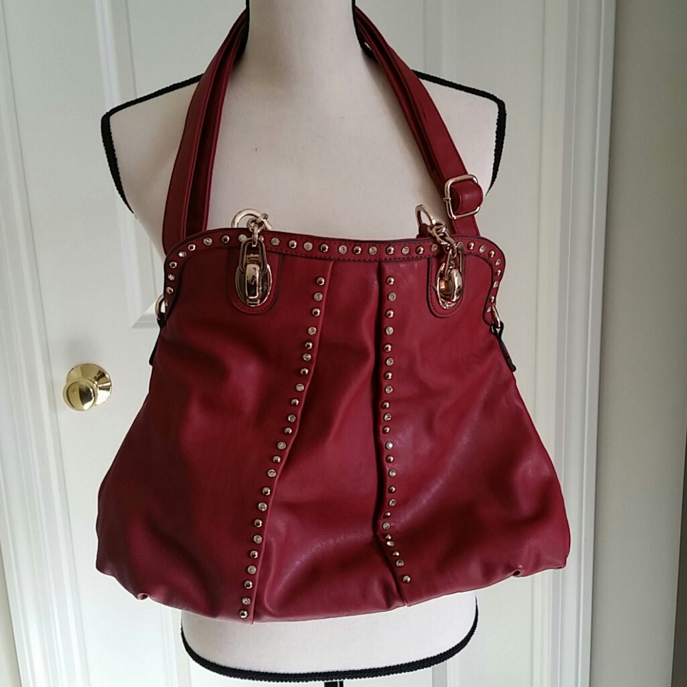 Latique satchel with crystals